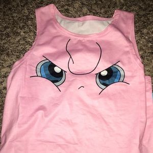 Jiggly puff crop tank top